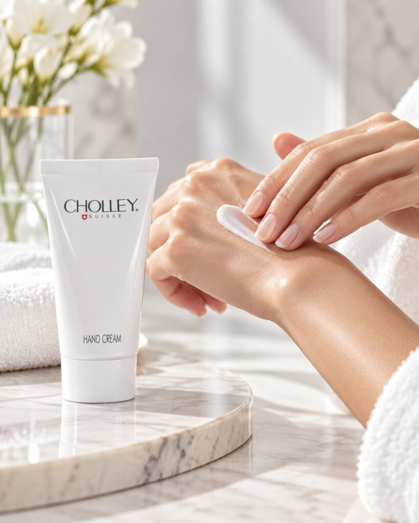 🤍 CHOLLEY® Hand Cream Je handen worden iedere dag blootgesteld aan water,